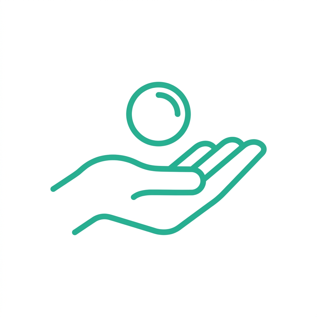 Hand mit Münze
